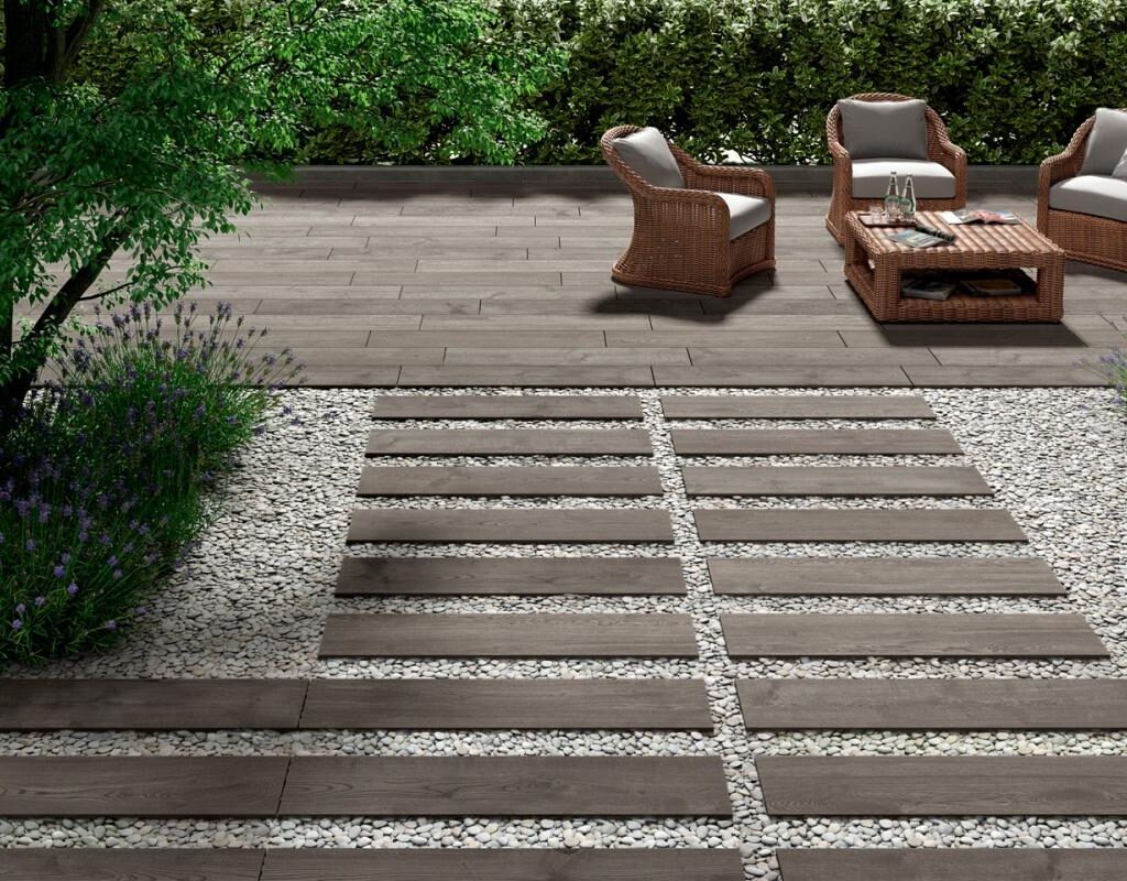 Tegels inspiratie terras houtlook