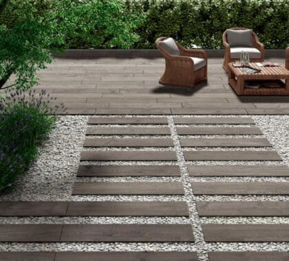 Tegels inspiratie terras houtlook