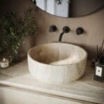 Travertin rond 38x13