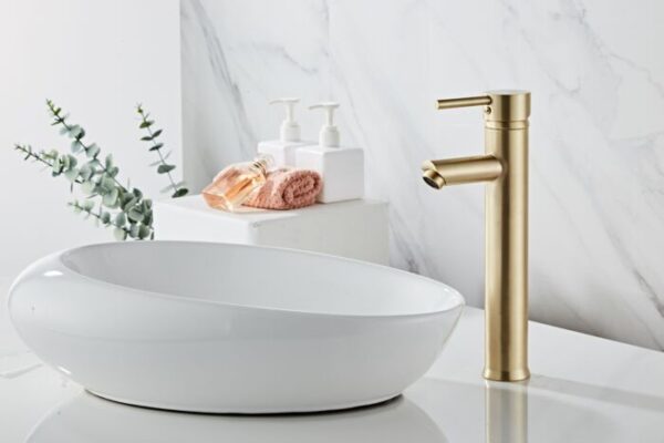 Hoge wastafelkraan Goud — изображение 3