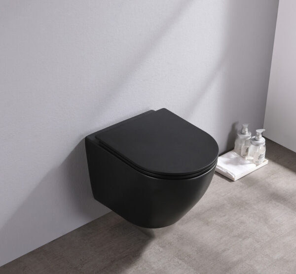 Saniclear Itsi hangtoiletpot mat zwart