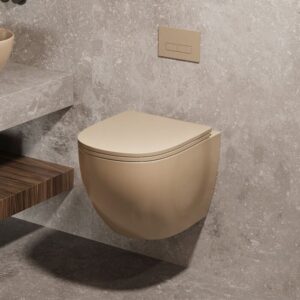 Saniclear Itsi hangtoiletpot mat Ivoor licht