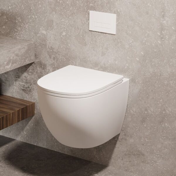 Saniclear Itsie hangtoiletpot mat wit — изображение 2