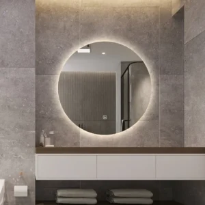 Ronde badkamer spiegel met led verlichting 60cm