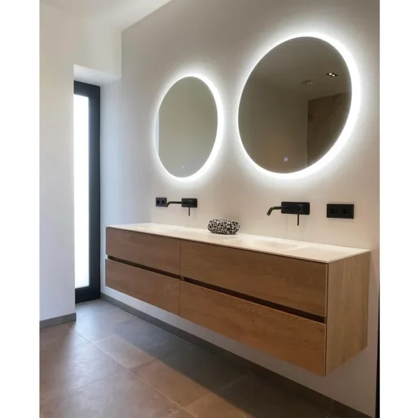 Ronde badkamer spiegel met led verlichting 60cm — изображение 3