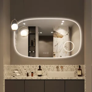 Badkamerspiegel ovaal met verlichting 120x70cm