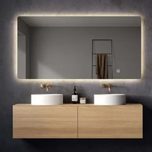 Quadro spiegel met ledverlichting 120x70cm