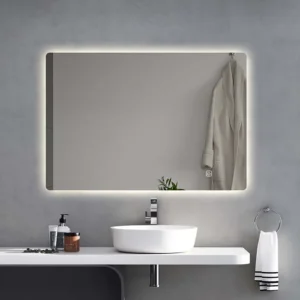 Quadro spiegel met ledverlichting 80x70cm