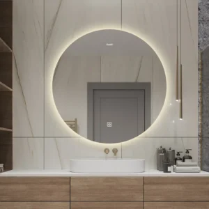 Ronde badkamer spiegel met led verlichting 120cm