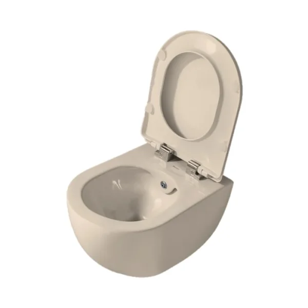 Alpha Rimless randloos wandcloset mat cappuccino met sproeier - Afbeelding 2