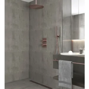 Inbouw Regendouche Rond 30cm – Geborsteld Koper