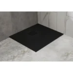 Douchebak 90x90 mat zwart steenlook