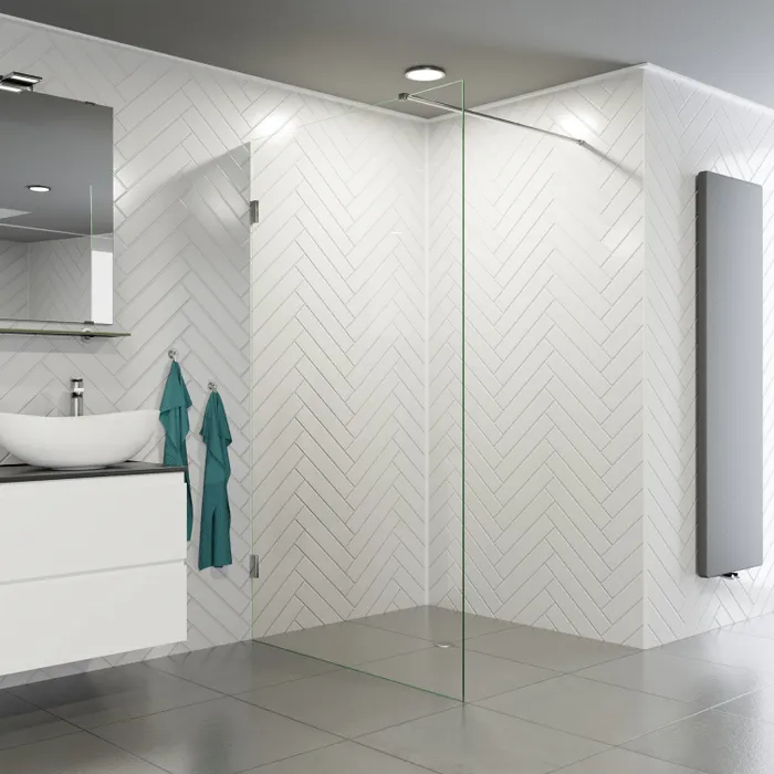 Douchewand Modern 98x200 RVS